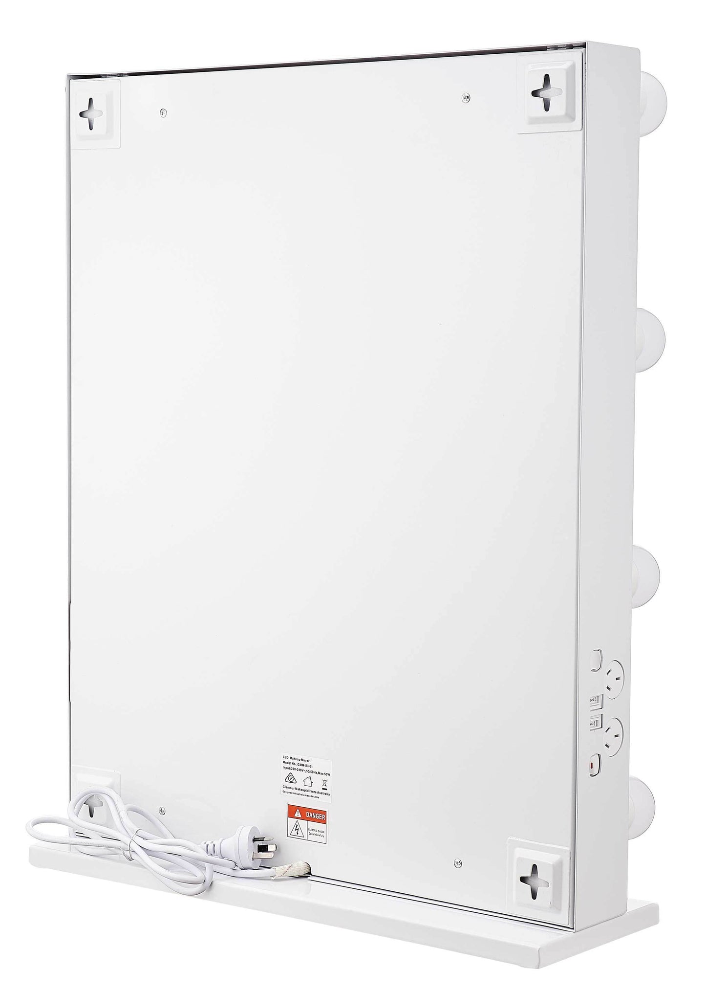 The Alessandra - Glossy White Glamour Makeup Mirror
