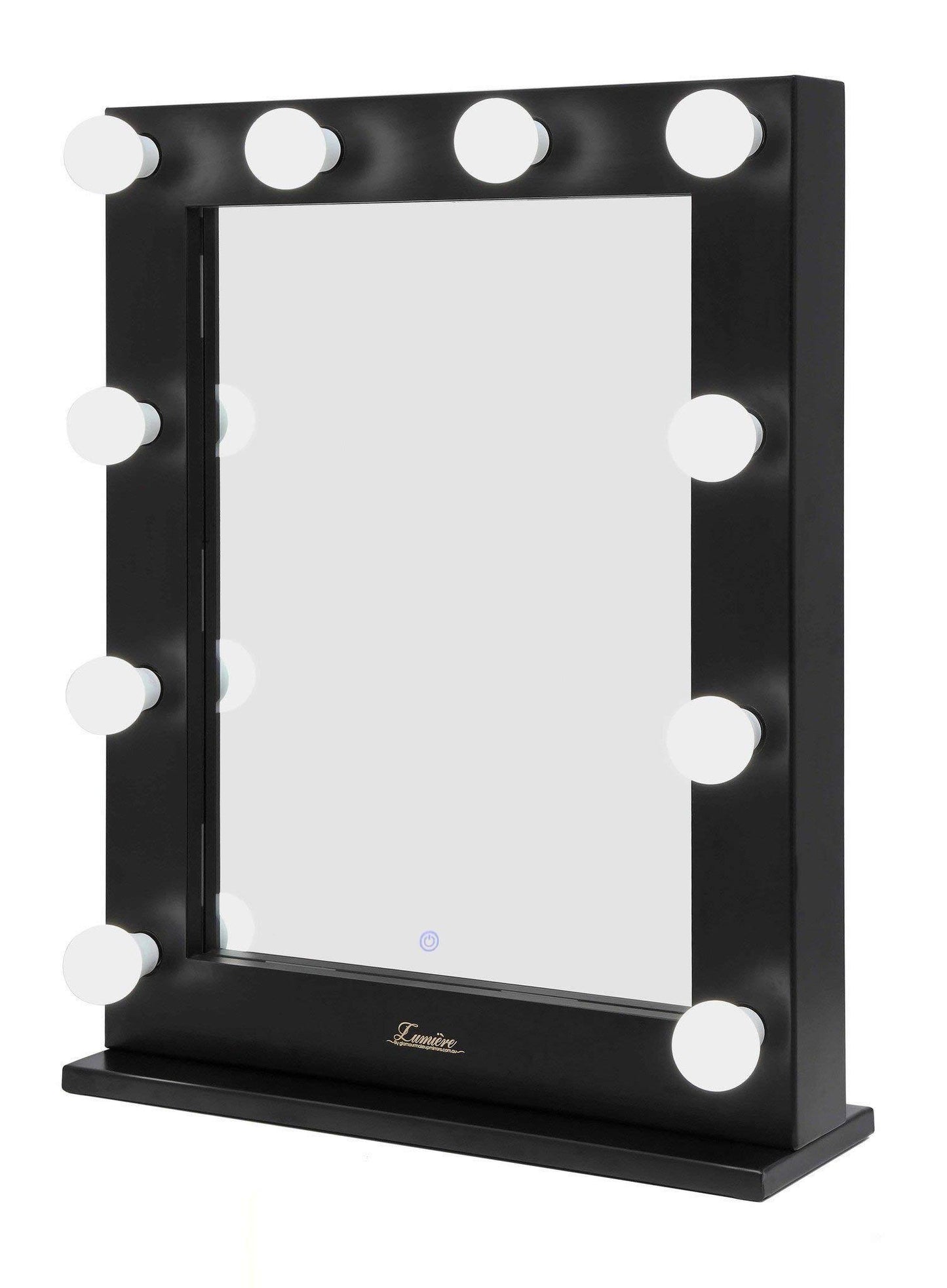 The Alessandra - Satin Black Glamour Makeup Mirror