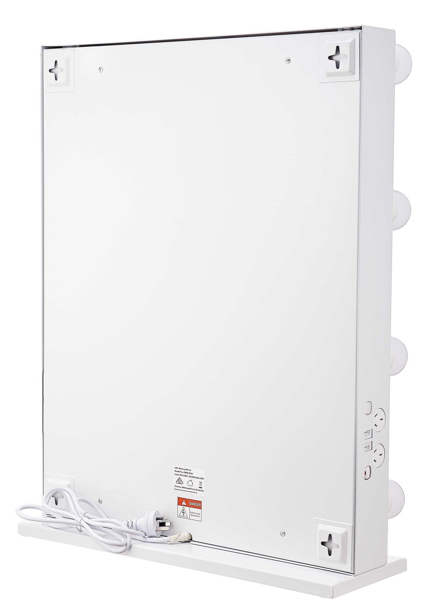 The Alessandra - Glossy White Glamour Makeup Mirror - Glamour Makeup Mirrors 
 - 5
