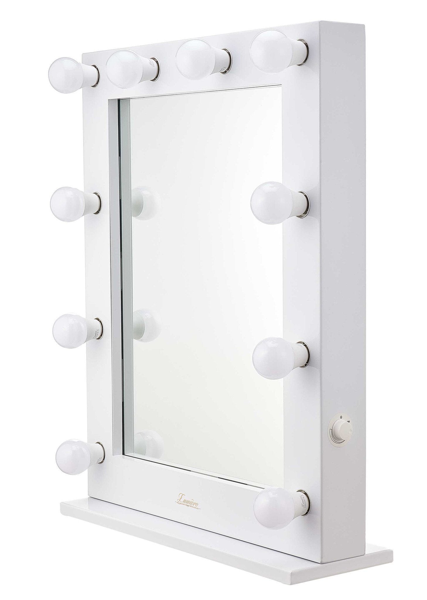 The Alessandra - Glossy White Glamour Makeup Mirror - Glamour Makeup Mirrors 
 - 4
