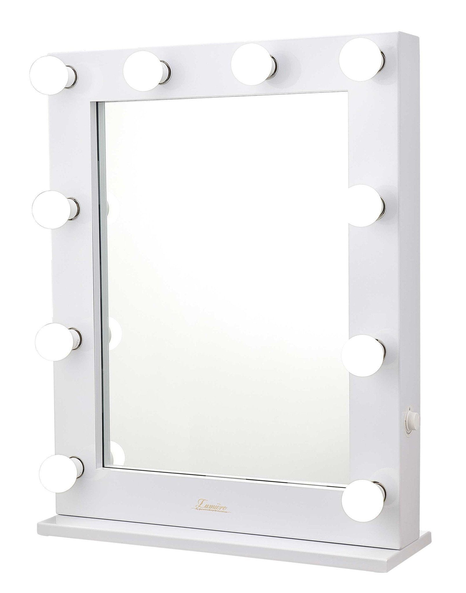 The Alessandra - Glossy White Glamour Makeup Mirror - Glamour Makeup Mirrors 
 - 2