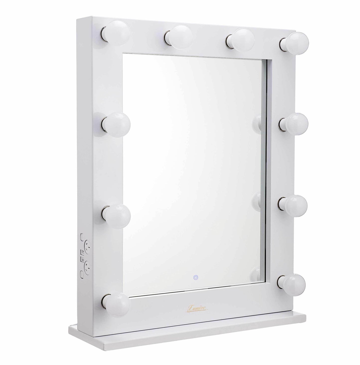The Alessandra - Glossy White Glamour Makeup Mirror