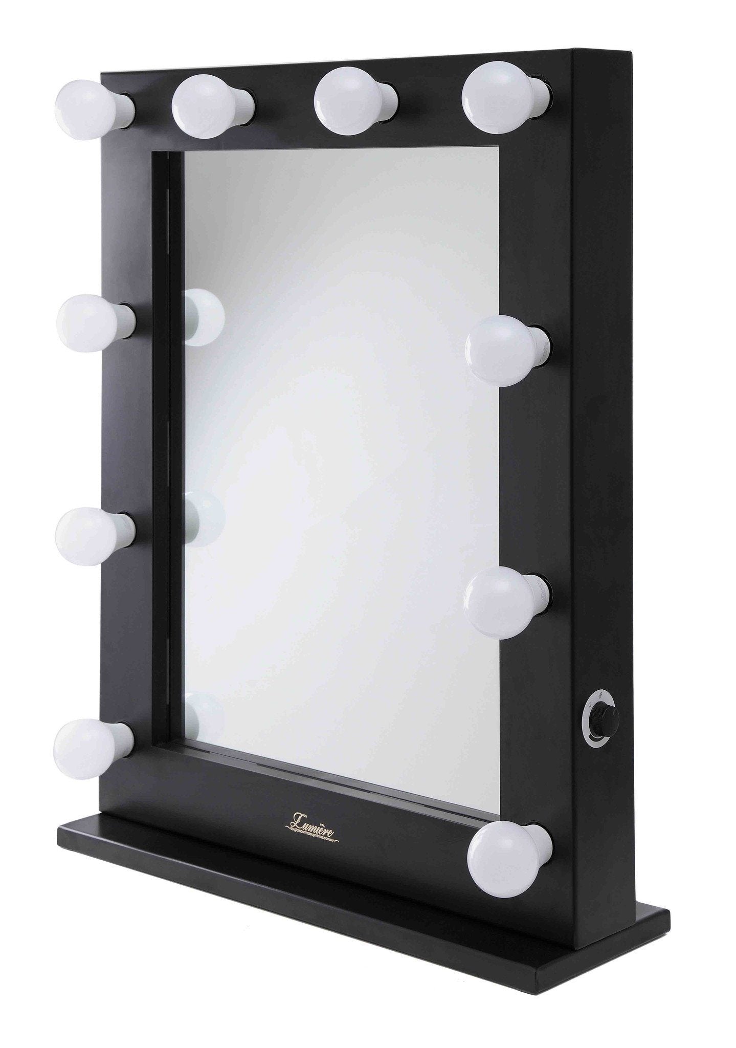 The Alessandra - Satin Black Glamour Makeup Mirror - Glamour Makeup Mirrors 
 - 3