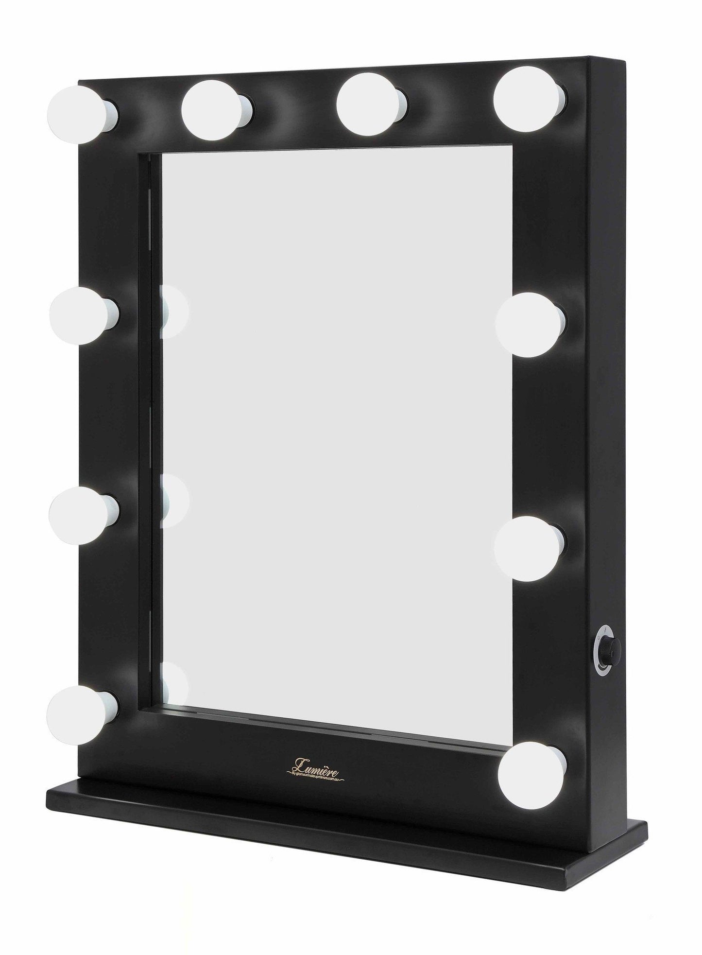 The Alessandra - Satin Black Glamour Makeup Mirror - Glamour Makeup Mirrors 
 - 1