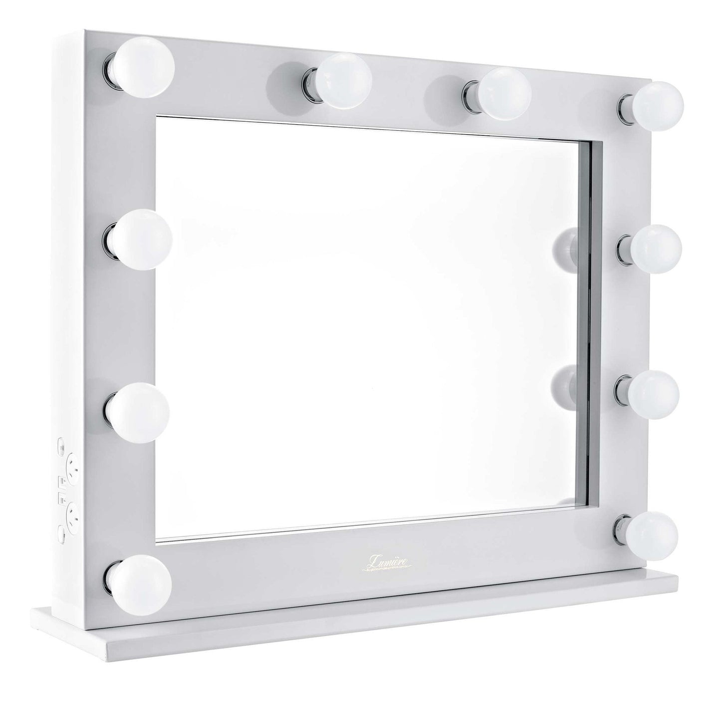 The Valentina - Glossy White Glamour Makeup Mirror - Glamour Makeup Mirrors 
 - 4