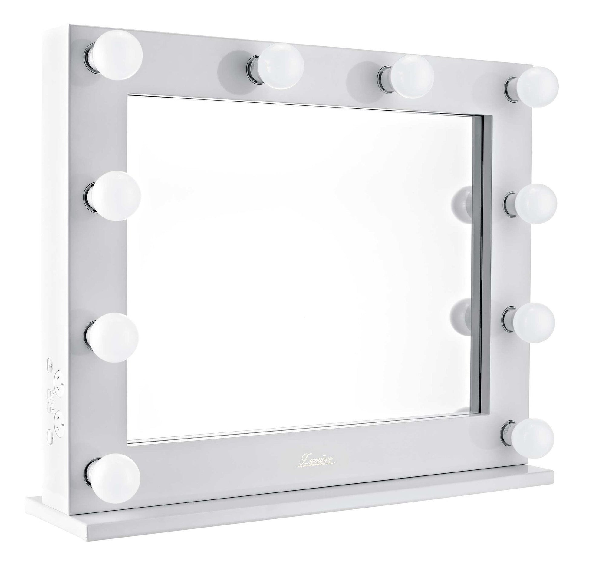 The Valentina - Glossy White Glamour Makeup Mirror - Glamour Makeup Mirrors 
 - 4