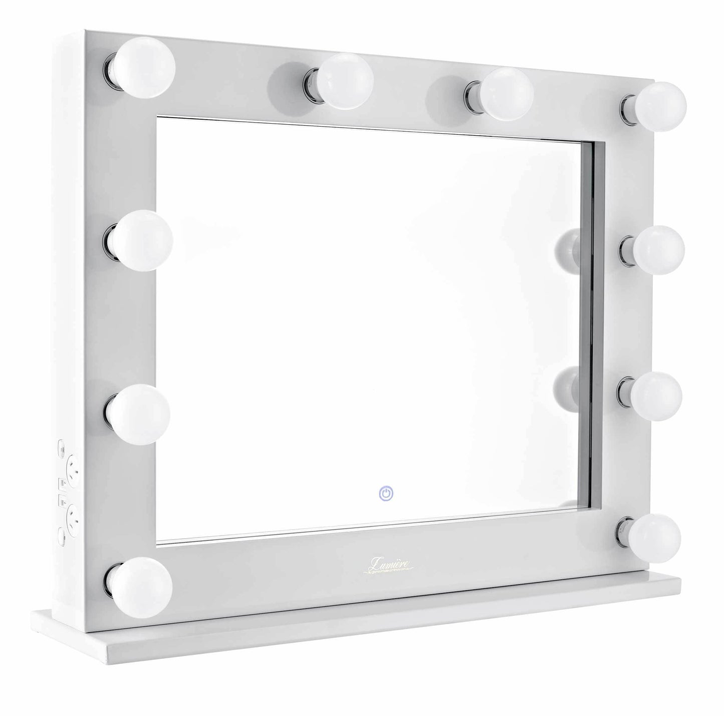 The Valentina - Glossy White Glamour Makeup Mirror